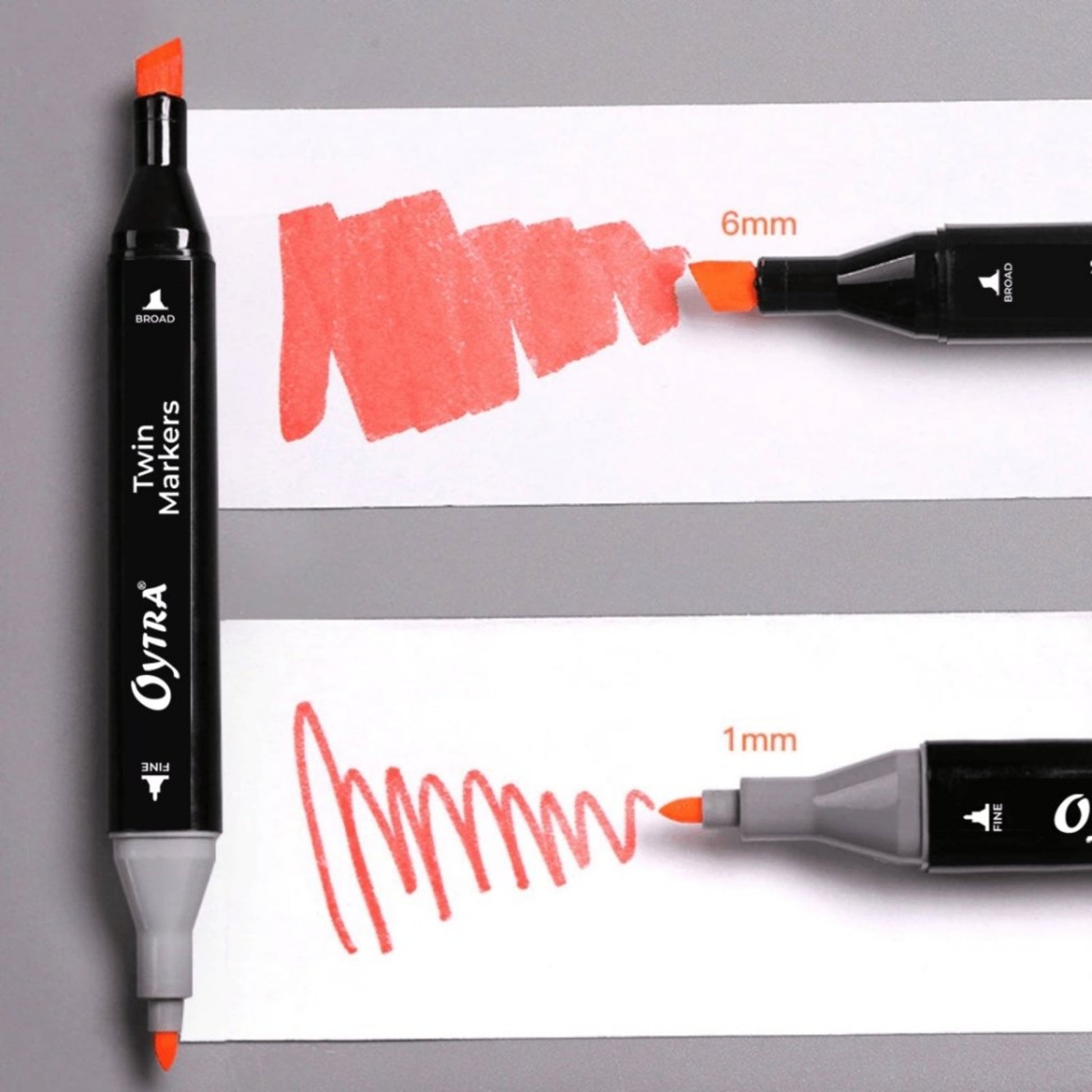 36 Colors Dual Tip Alcohol Markers Bullet and Calligraphy Pens - Oytra