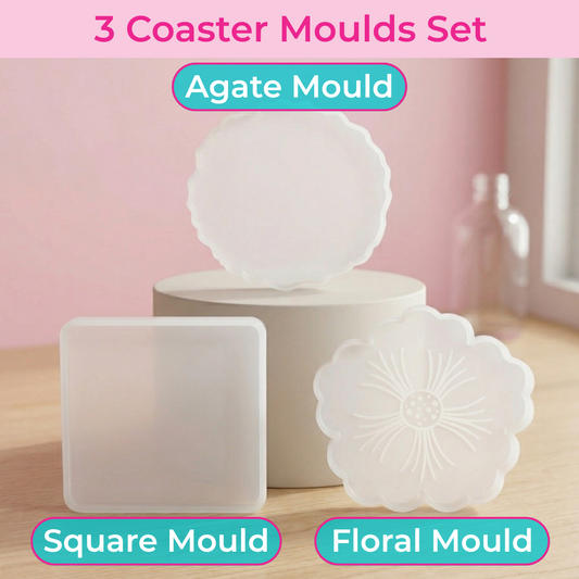 Resin Art Mould 4 Inch Set of 3 for Coaster