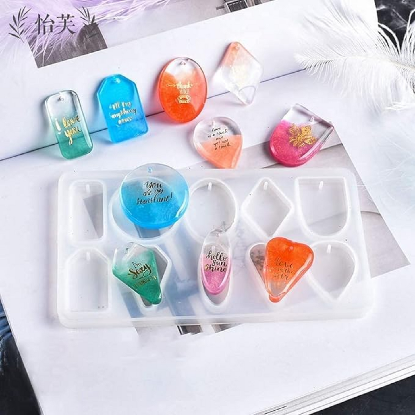 10 Cavity Resin Pendant Silicone Mould