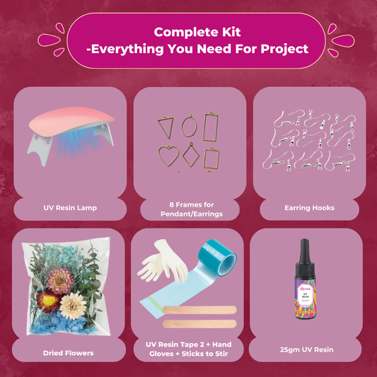 UV Resin Art Jewelry Earring Making Kit
