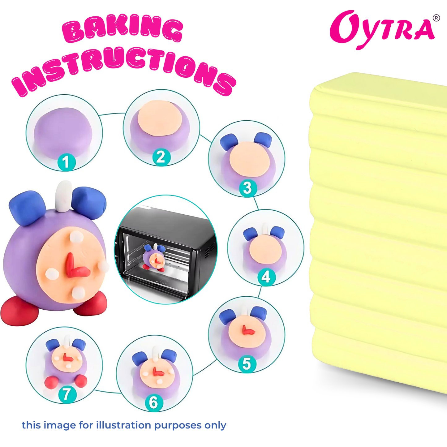 Oytra 6 Colors Polymer Clay Basic 50 Gram Each
