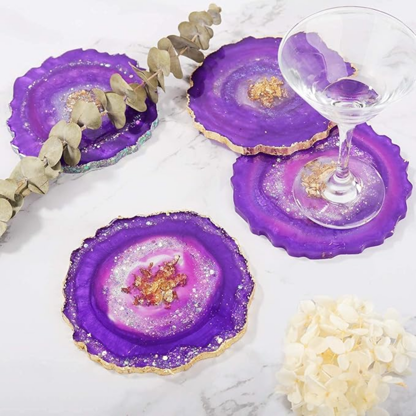 Resin Agate Coaster Silicone Mould 5 Inch