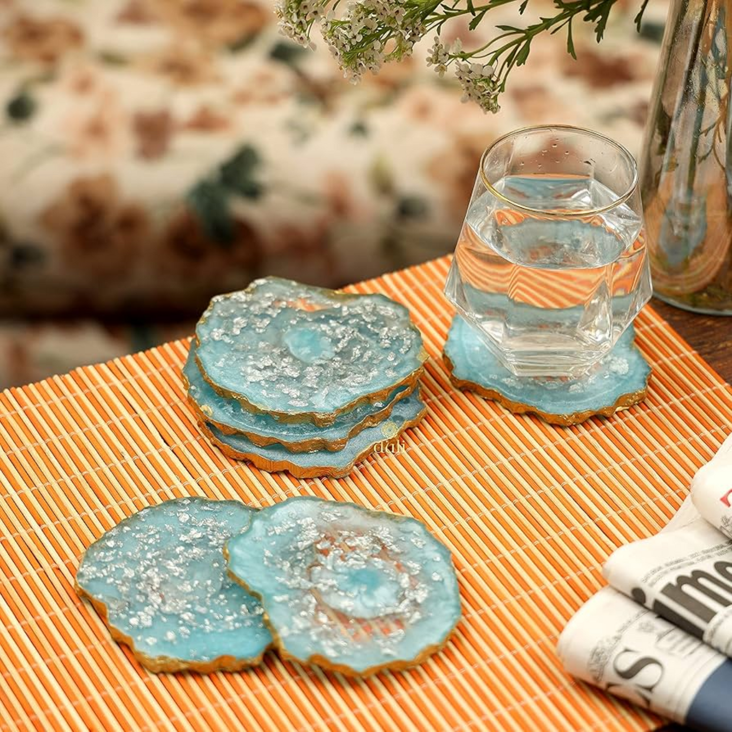 Resin Agate Oval Coaster Silicone Mould 5 Inch