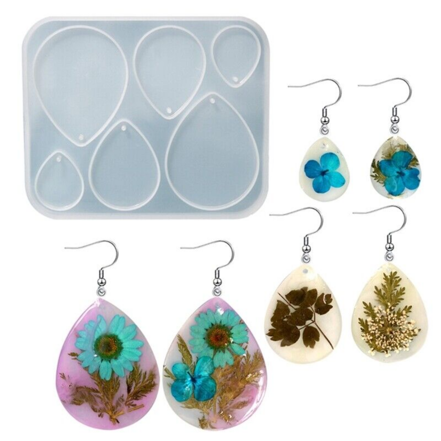 6 Cavity Drop Shape Resin Mould