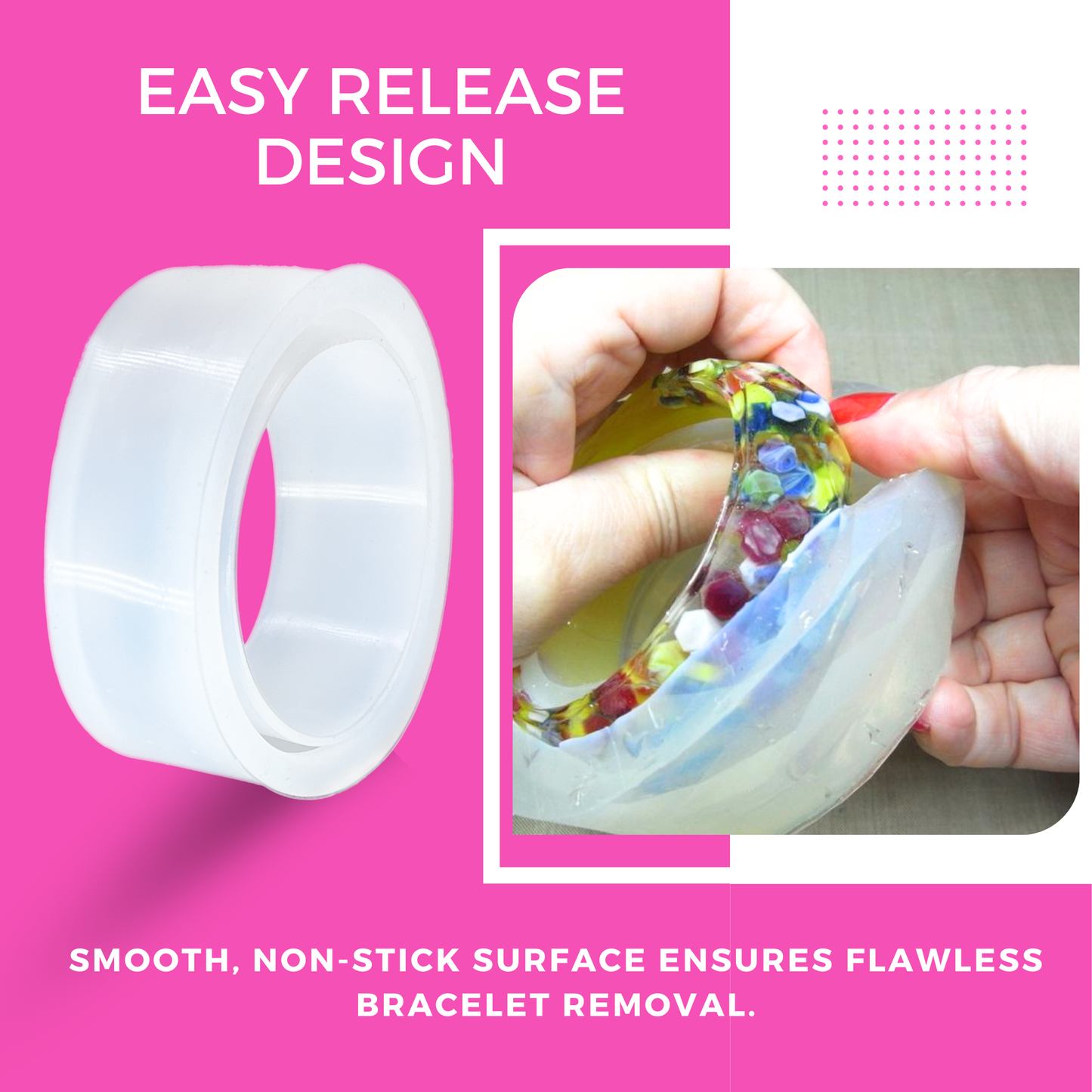 4pcs Bangle Mould Set Silicone Resin Molds