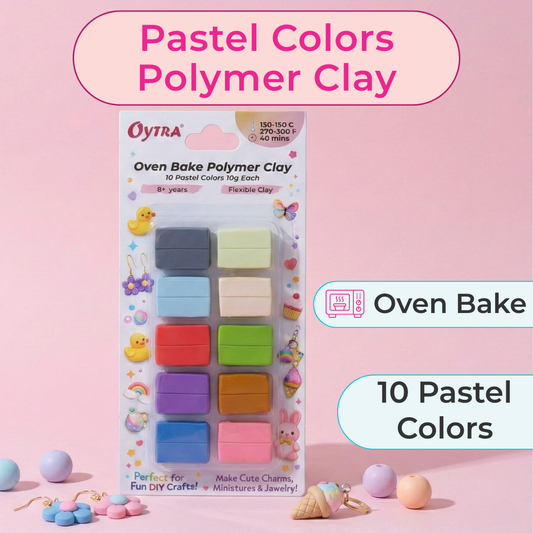 10 Color Polymer Oven Bake Clay Pastel Colors