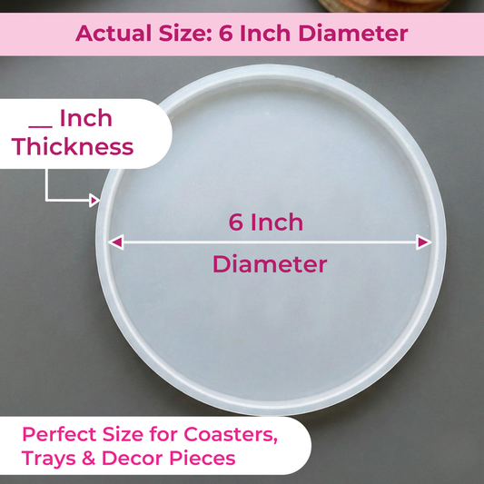 6 Inch Round Coaster Resin Art Mould