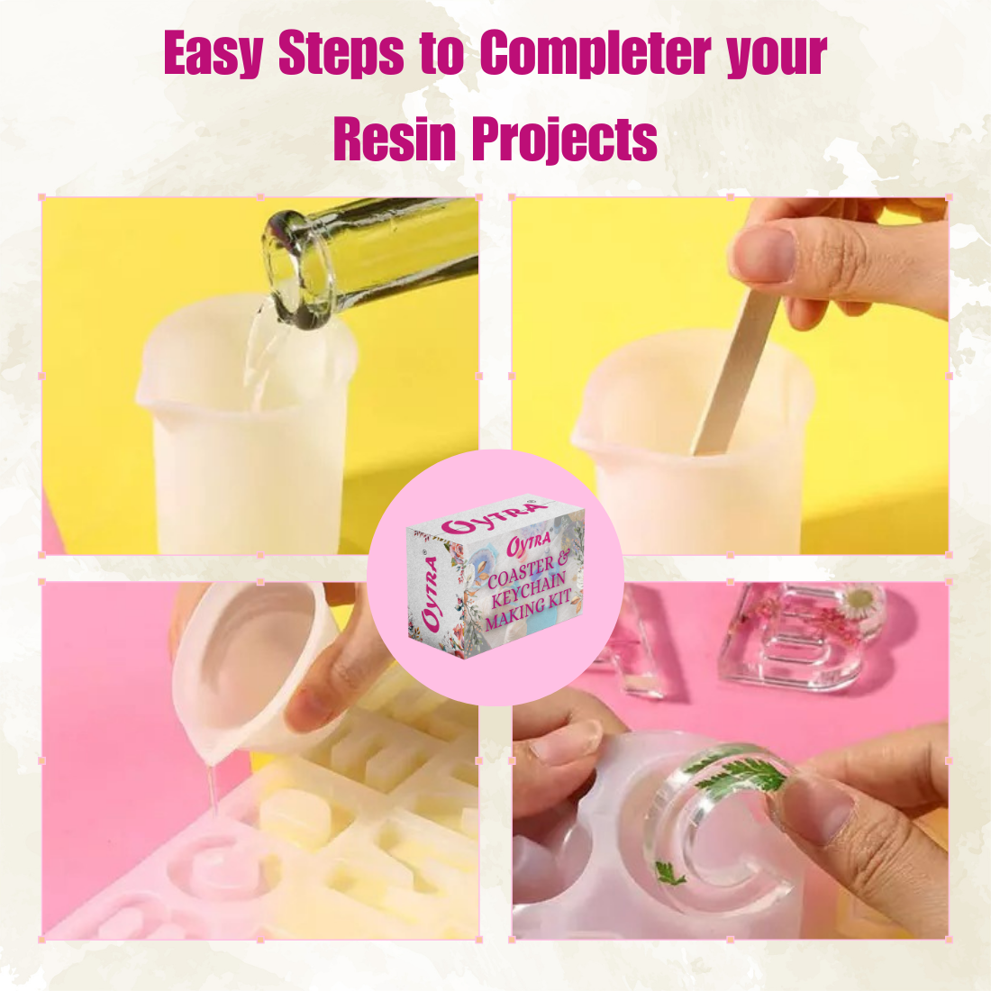 Resin Art Coaster & Keychain Making Kit