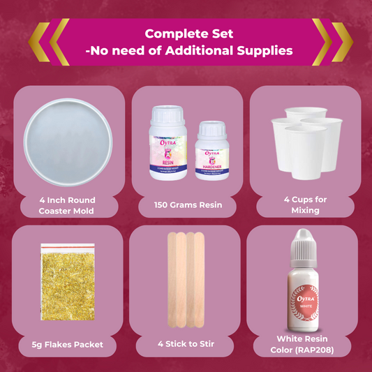 Resin Art Round Coaster Making Kit