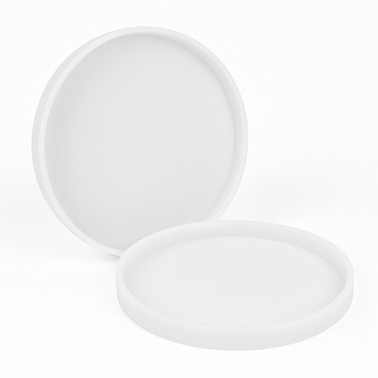 Resin Art Mould Round Coaster 8 Inch - Set of 2