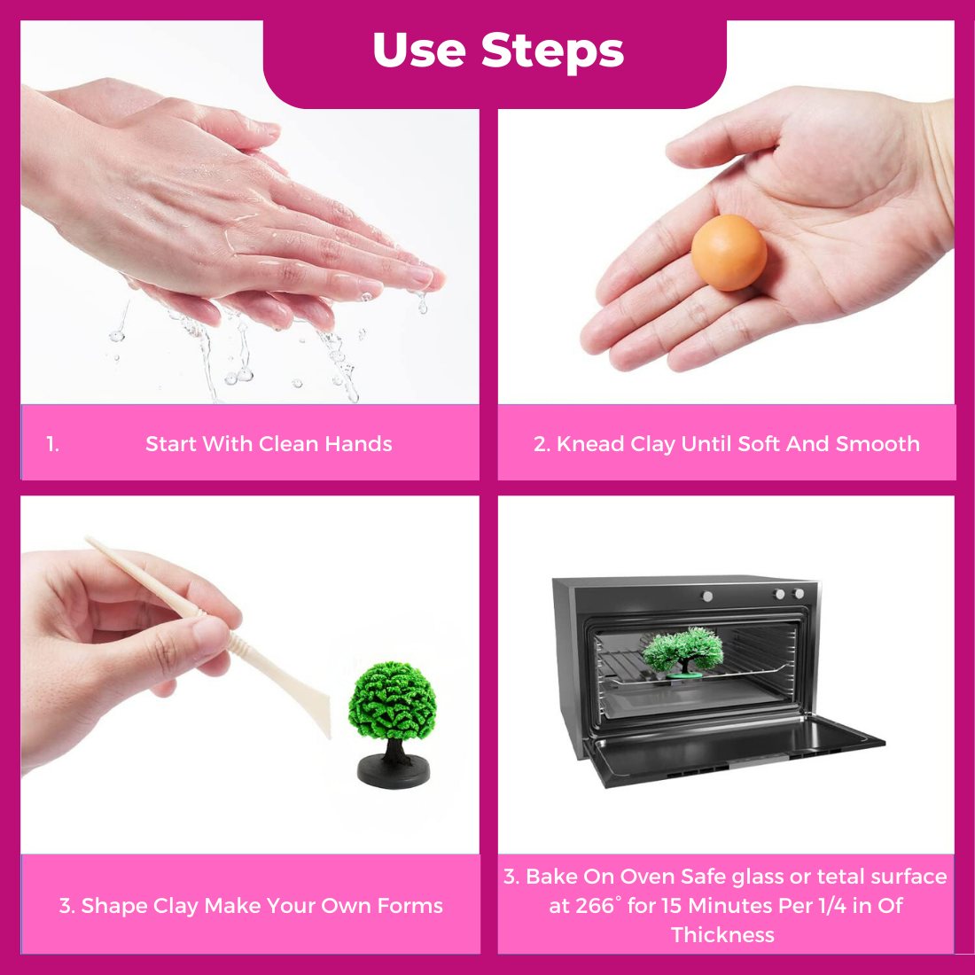 10 Color Bright Polymer Oven Bake Clay