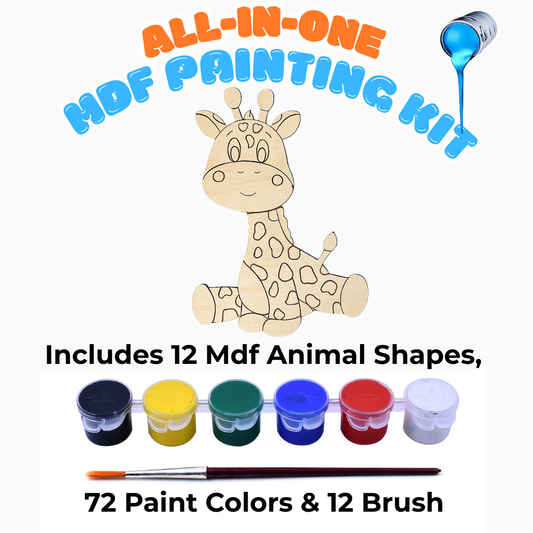 DIY MDF Giraffe Painting Kit for Kids