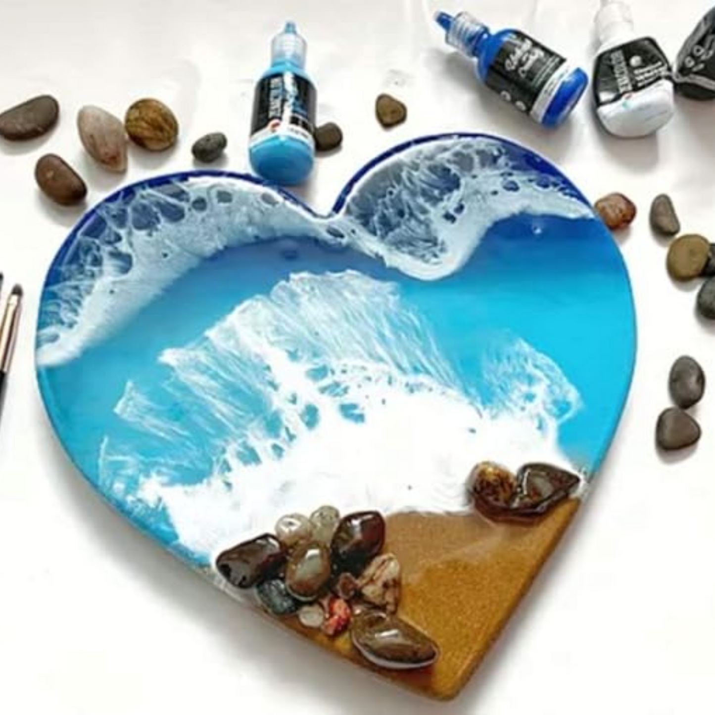 Heart Shaped Resin Mould 6 Inch