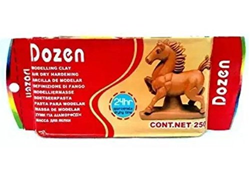Oytra Dozen Set of 2 Clay Air Dry Terracotta - 250 Grams Each of Brown and White