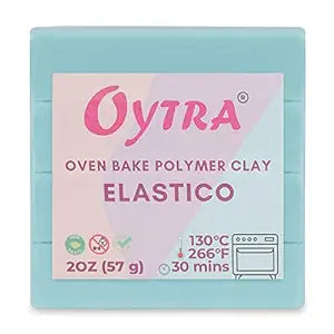 57 Grams (25 Sky Blue) Polymer Clay Oven Bake for Jewlery Making Elastico Series