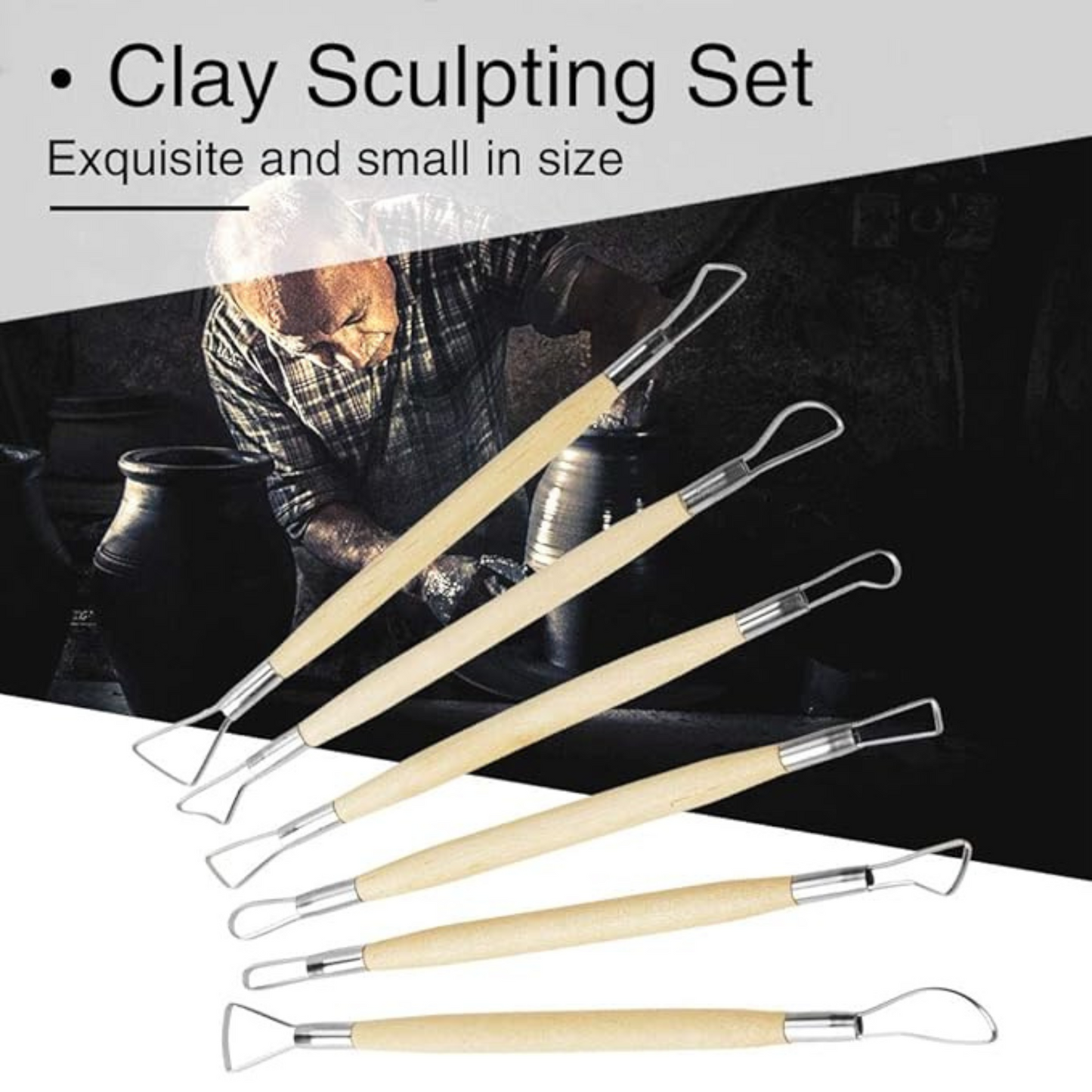 6 Piece Steel Modeling Sculpting Tools