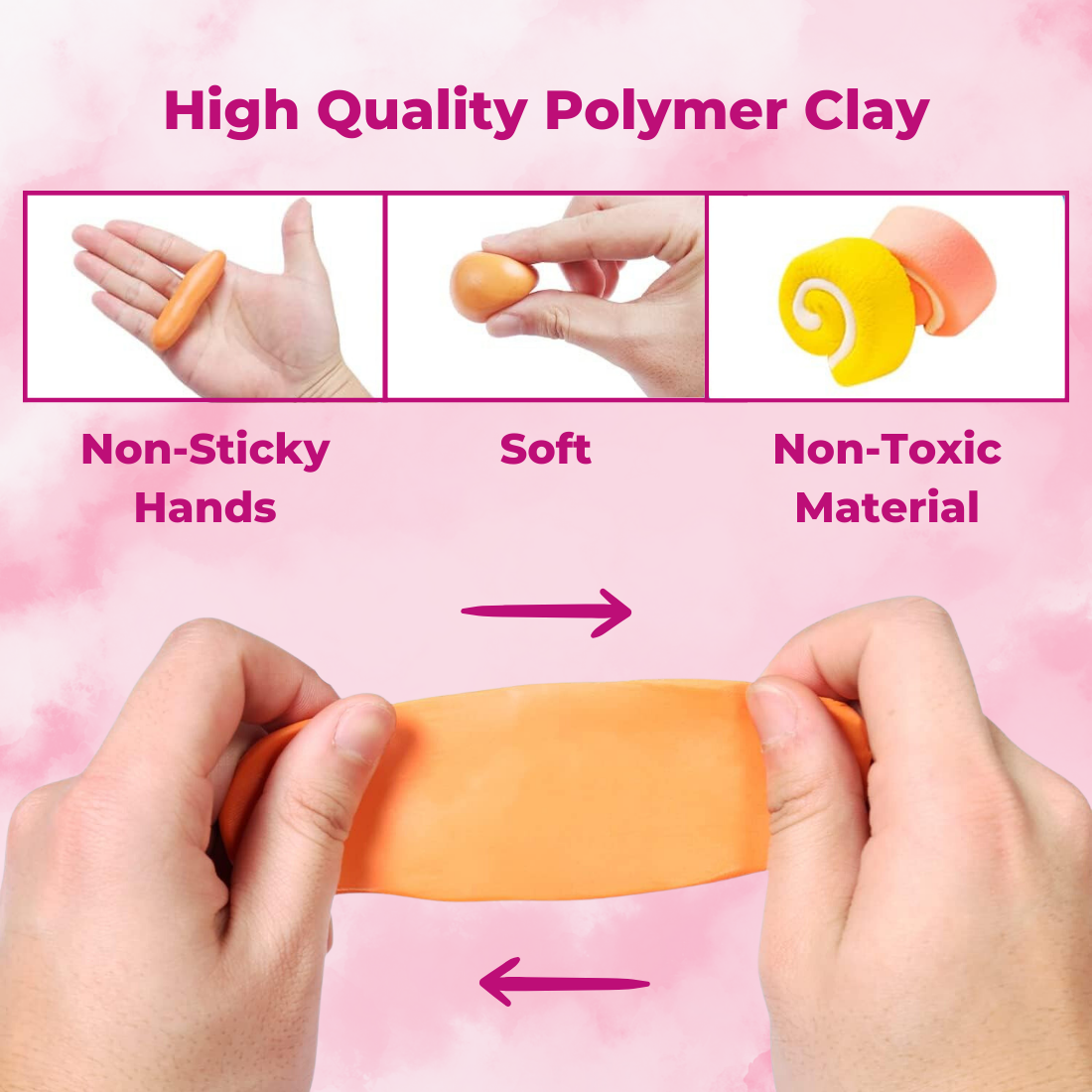 10 Color Bright Polymer Oven Bake Clay