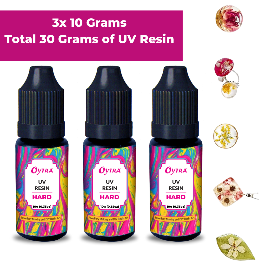 10 Grams x 3 UV Resin Hard for DIY Jewelry Craft