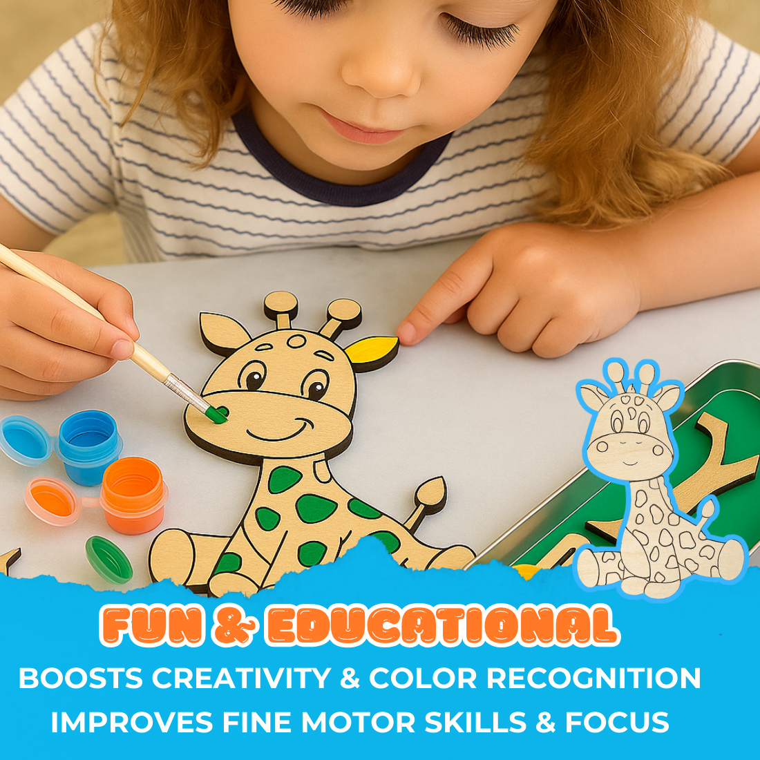 DIY MDF Giraffe Painting Kit for Kids