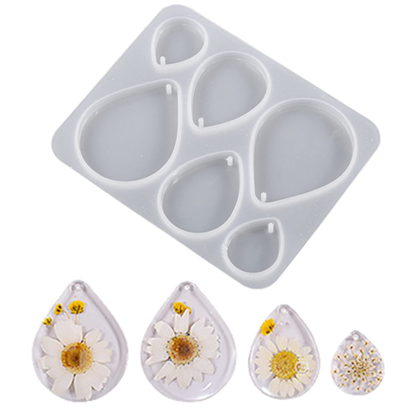 6 Cavity Drop Shape Resin Mould