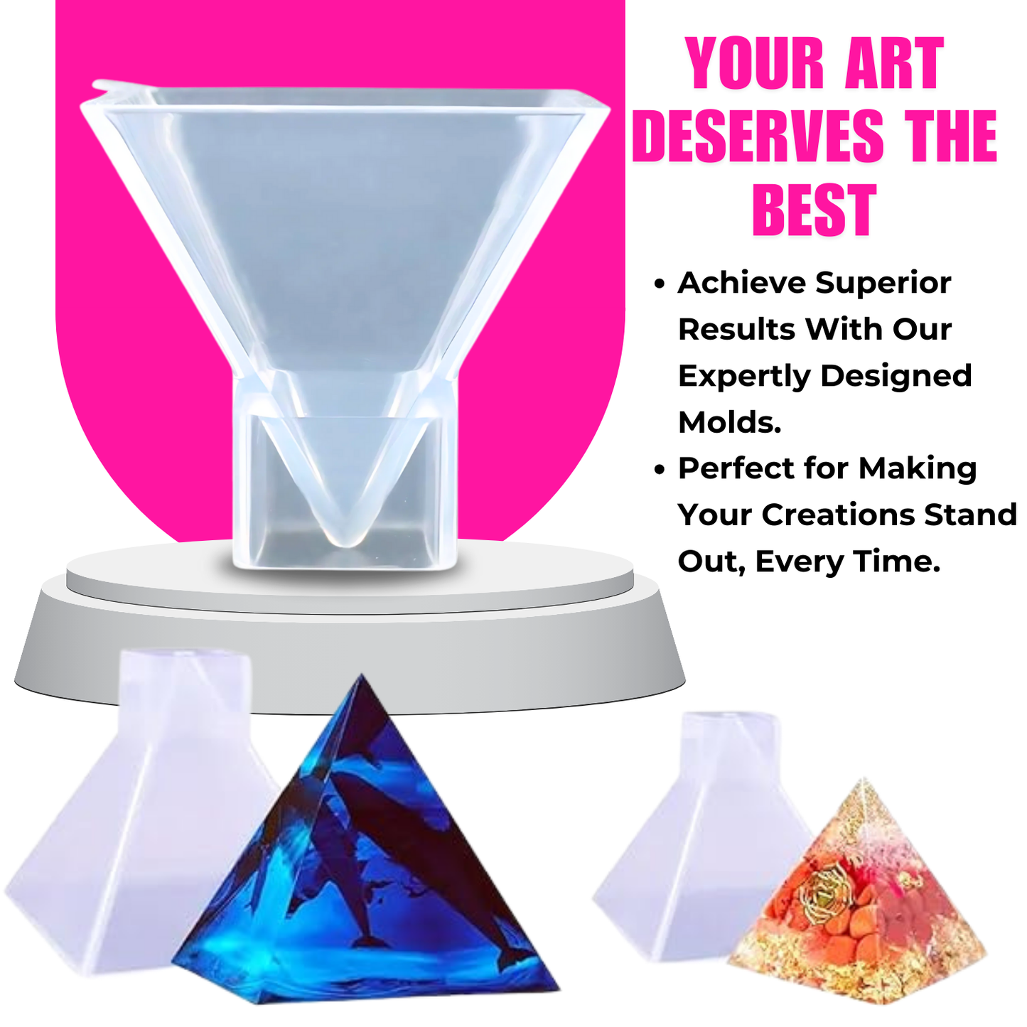 Pyramid Resin Art Mould Set of 3
