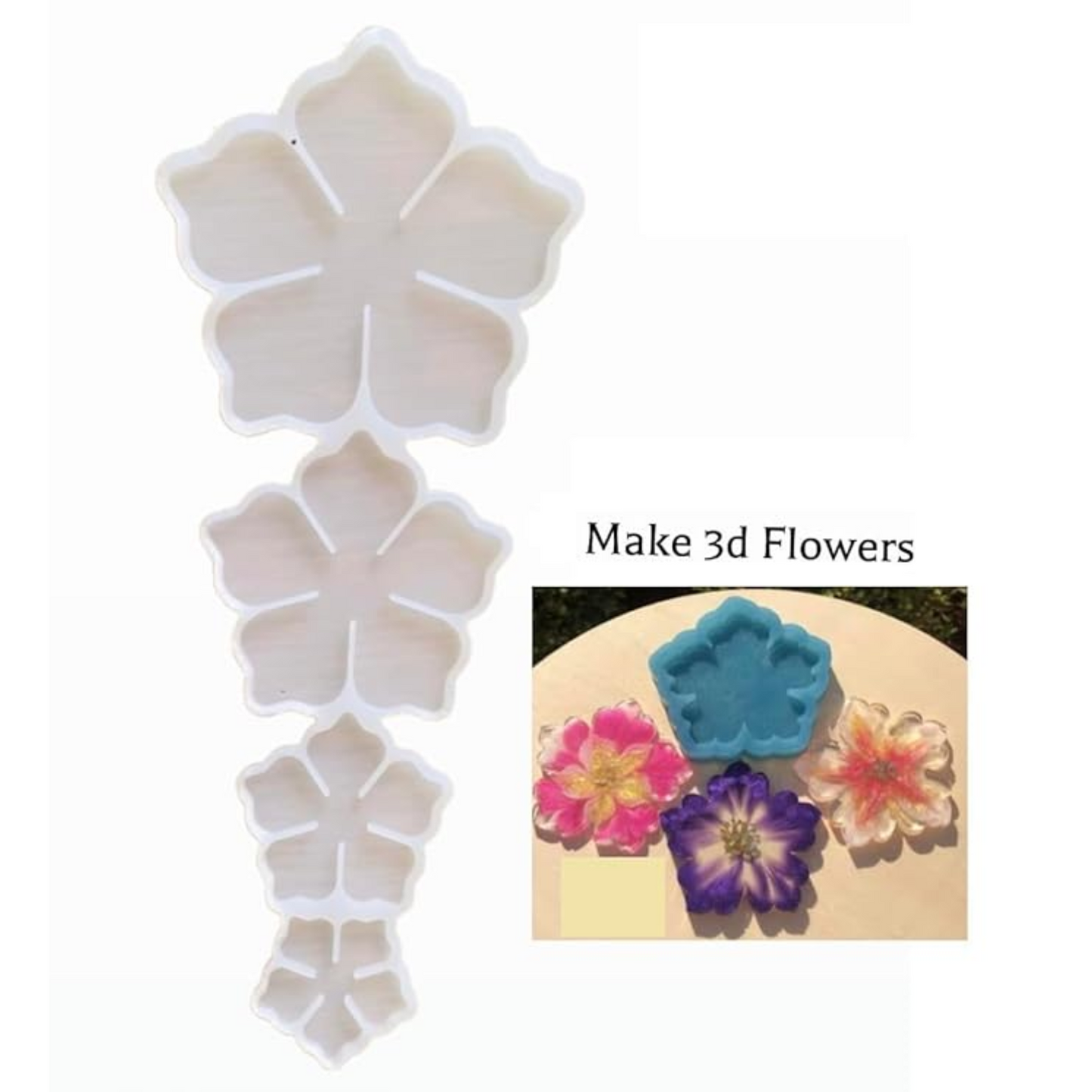 4 In One Flower Silicone Mould