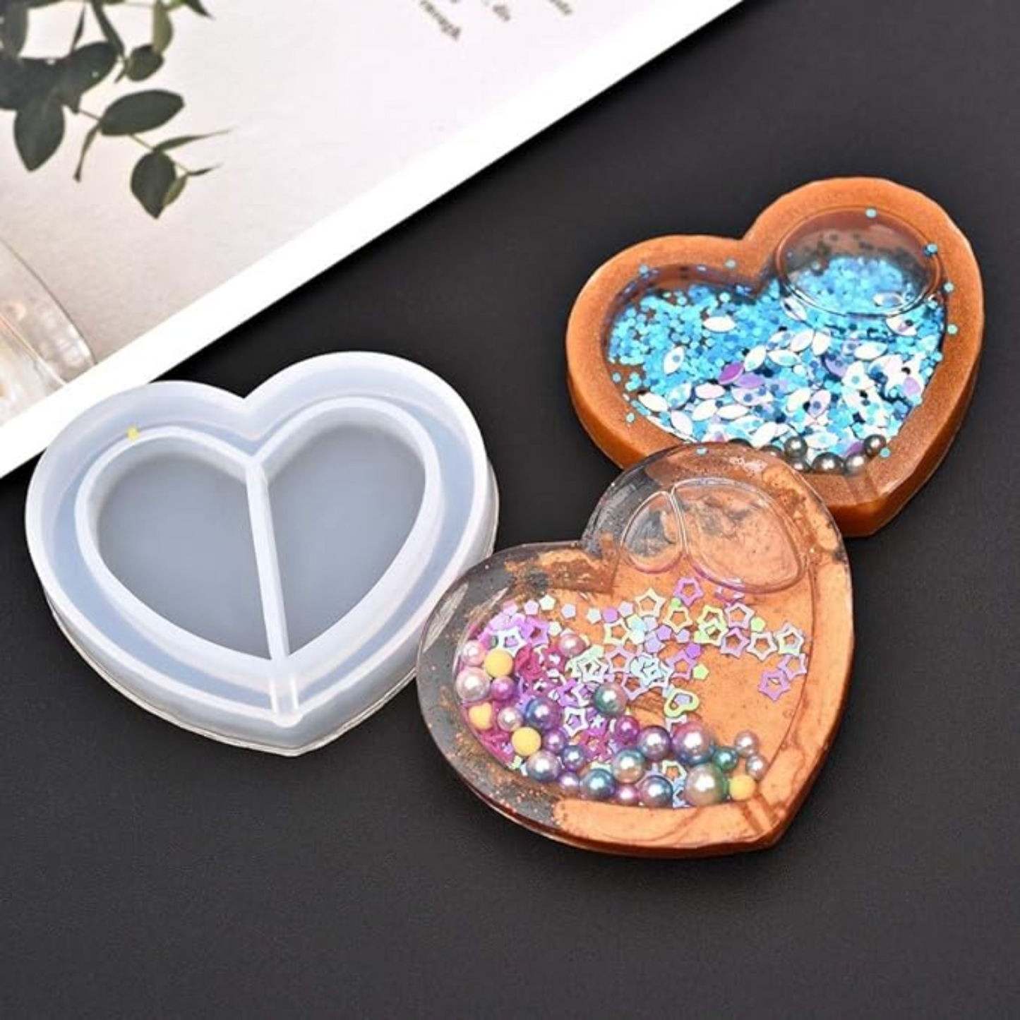Heart Pendant Silicone Mould for Resin Jewelry Making
