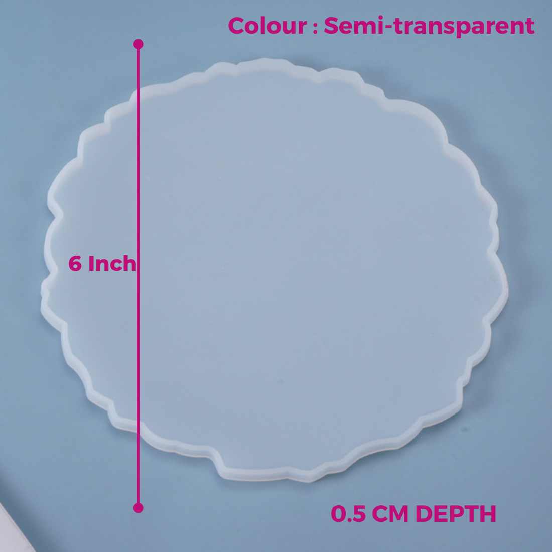 6" Big Agate Coaster Resin Mould