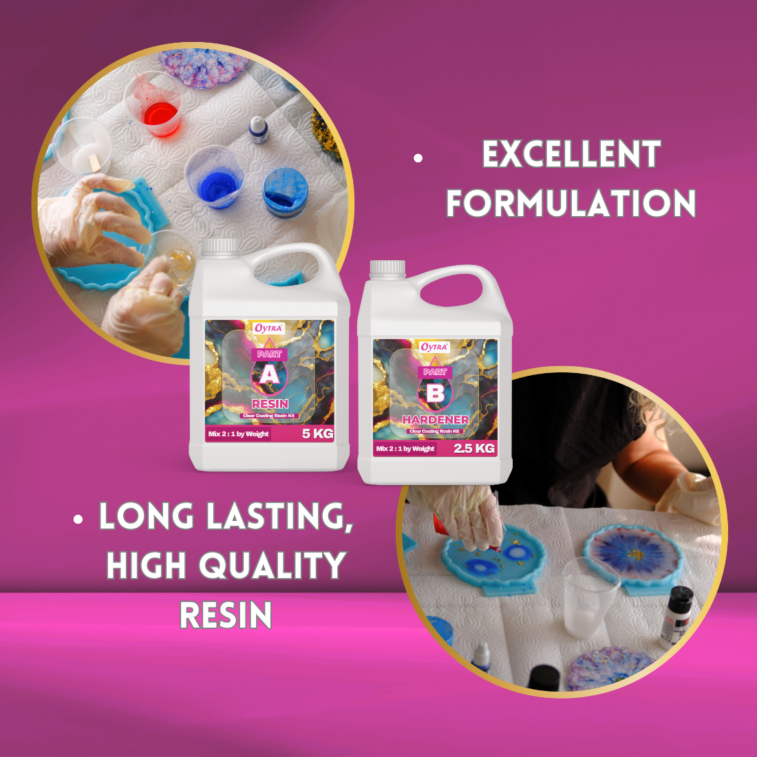 7.5 Kgs Resin Art Kit with Hardener 2:1 Ratio