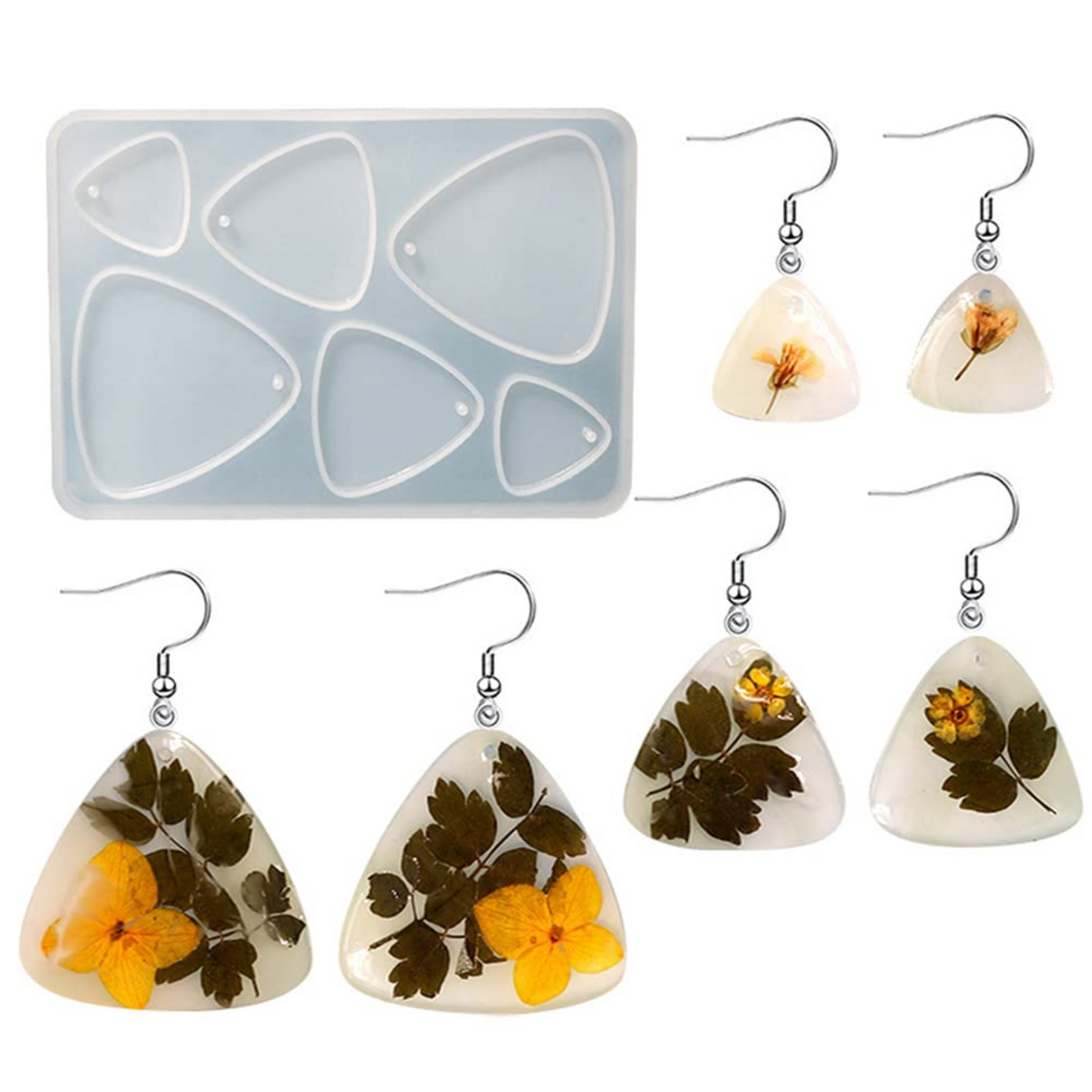 6 Cavity Triangle Shape Resin Mould