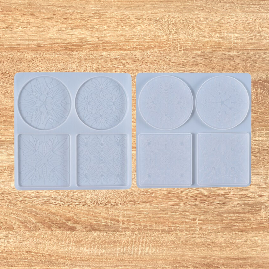 3D Silicone Resin Mould Coaster Floral Design