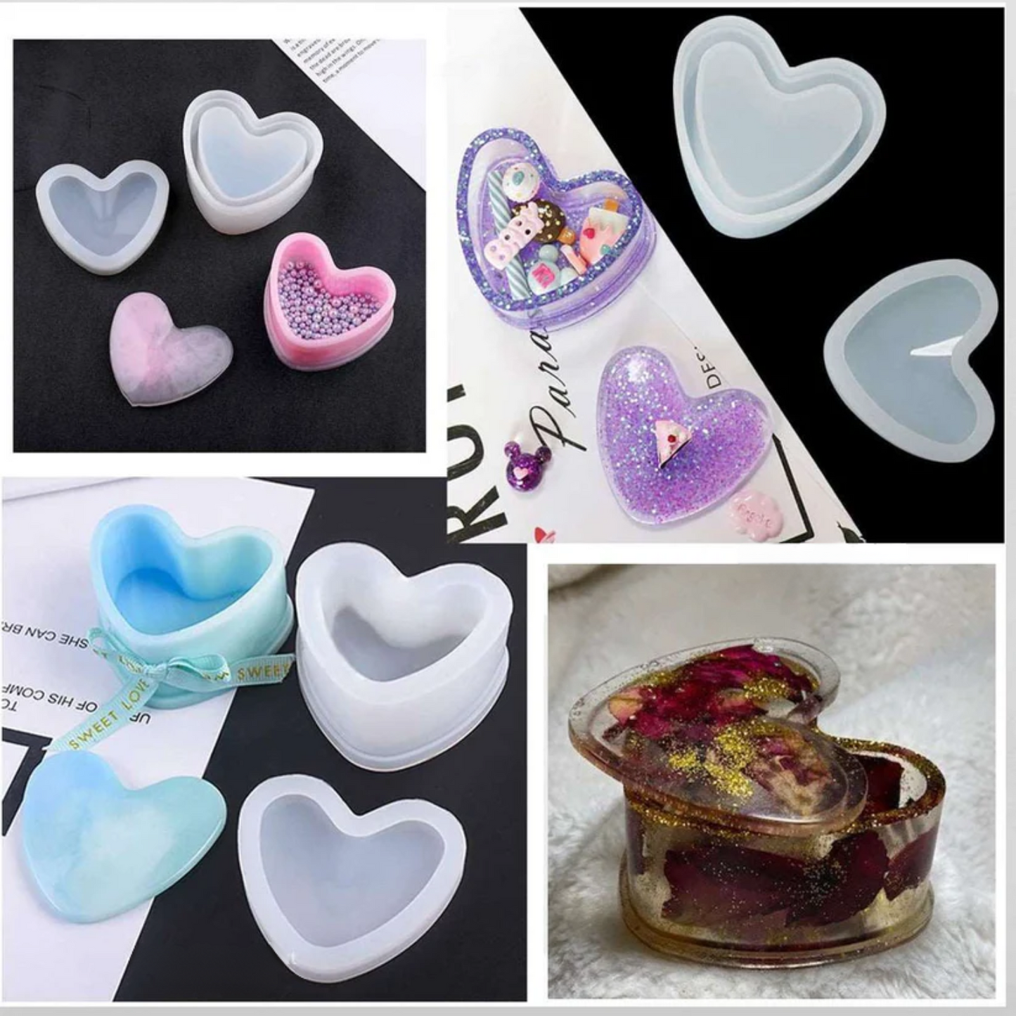 Heart Gift Box Resin Art Mould