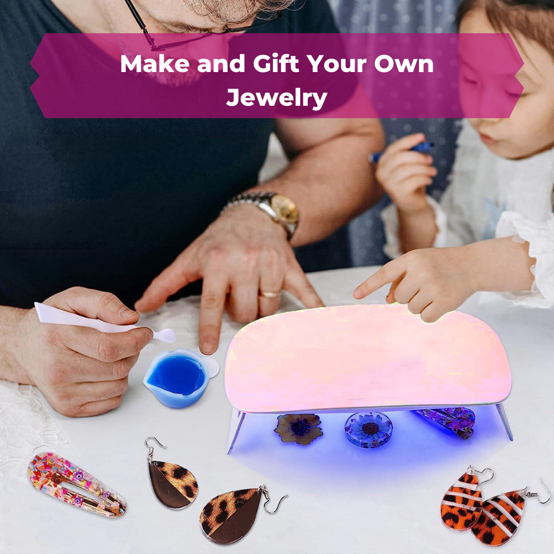 UV Resin Art Jewelry Earring Making Kit - image 4