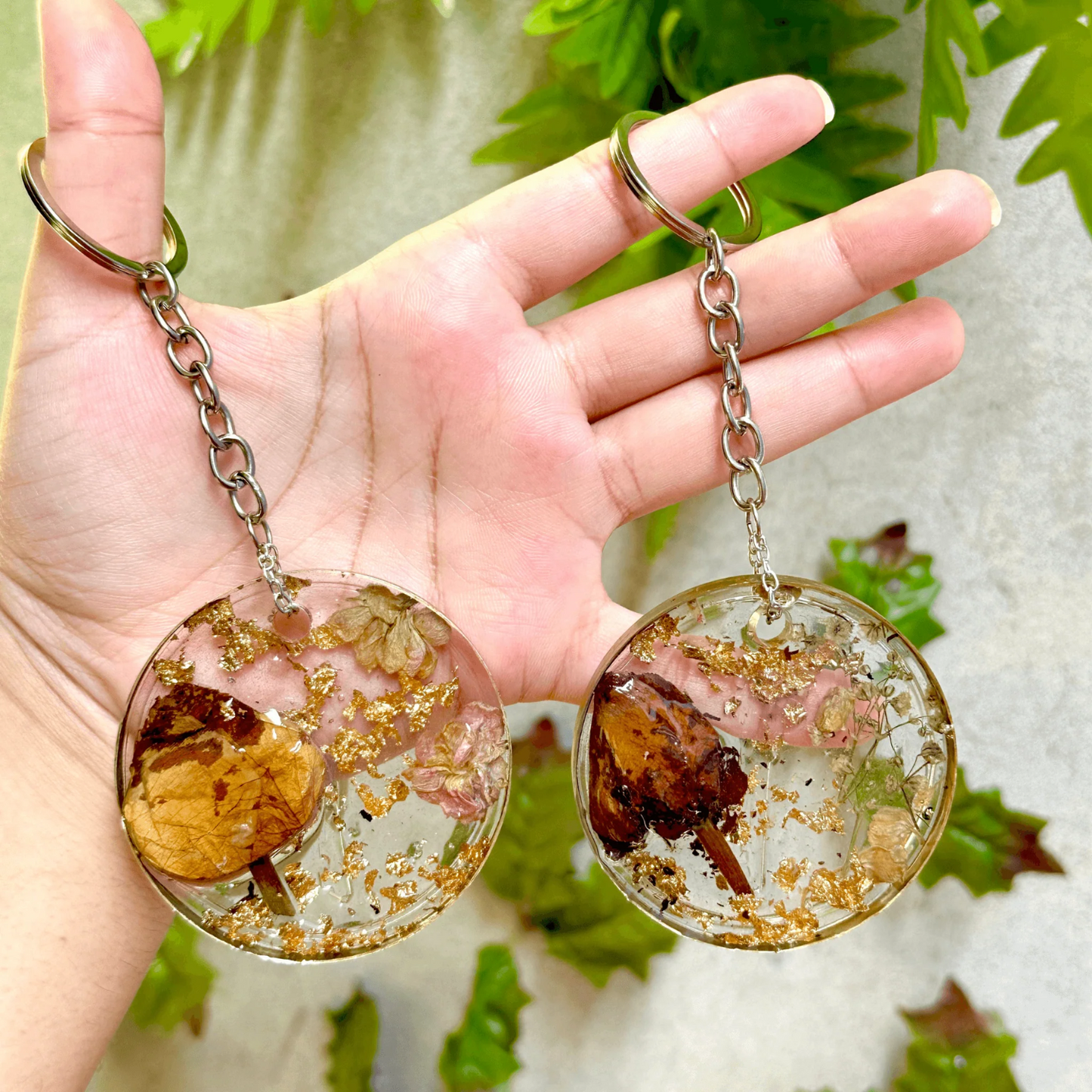 4pcs Keychain Round Resin Mould