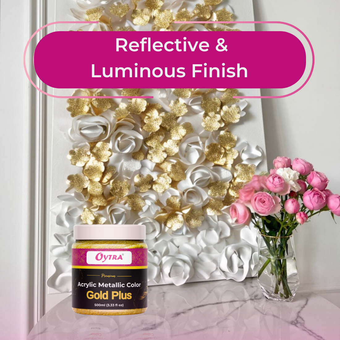 500 ml Gold Metallic Acrylic Color Paint