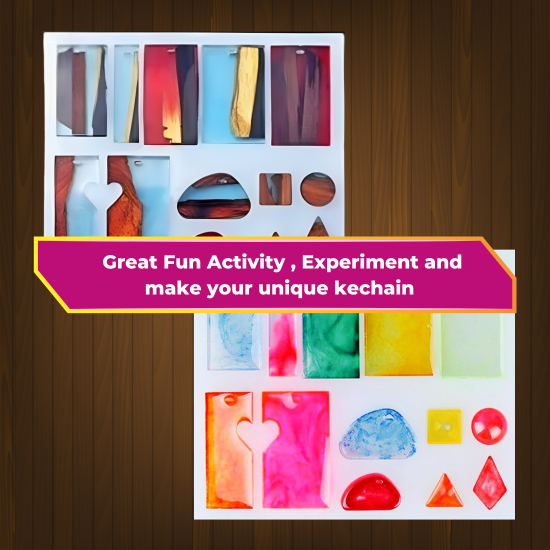 Resin Art Keychain Making Kit