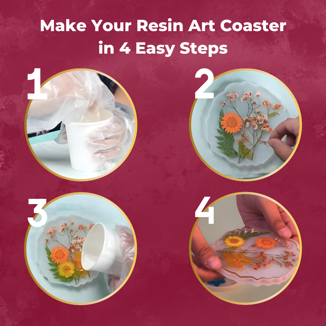 Resin Art Coaster Making Kit