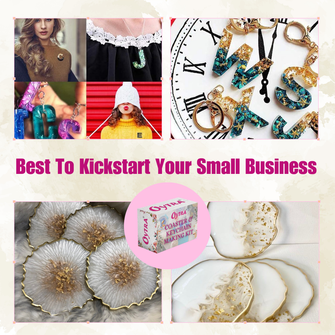 Resin Art Coaster & Keychain Making Kit