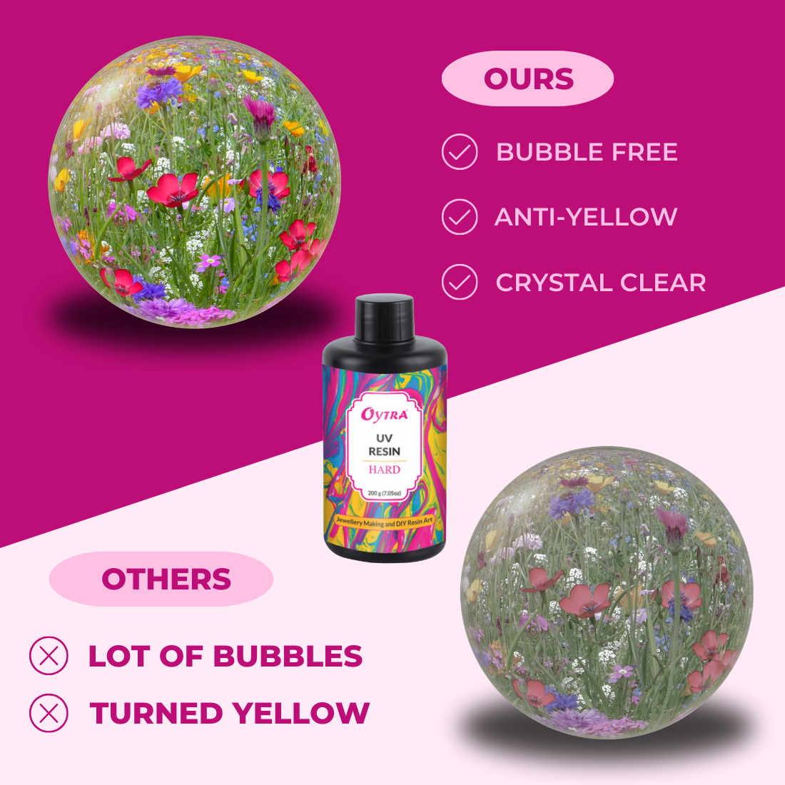 1kg Uv Resin Hard Clear Glossy Finish