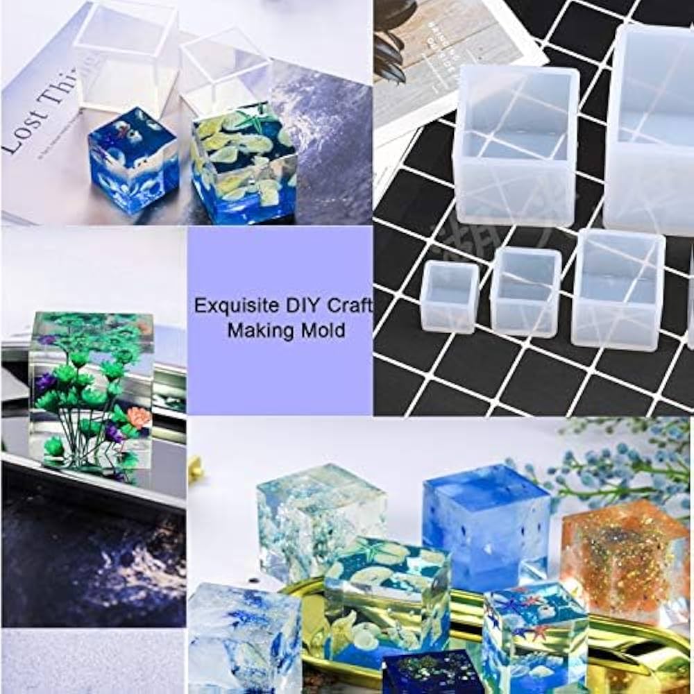 5pcs Cube Silicone Mould Set