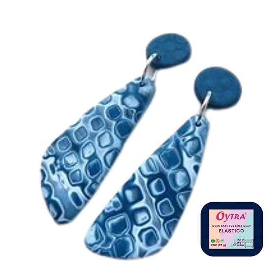 57 Grams (102 Dark Blue) Polymer Clay Oven Bake for Jewlery Making Elastico Series