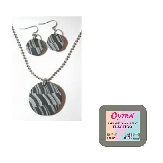 57 Grams (40 Light Grey) Polymer Clay Oven Bake for Jewlery Making Elastico Series