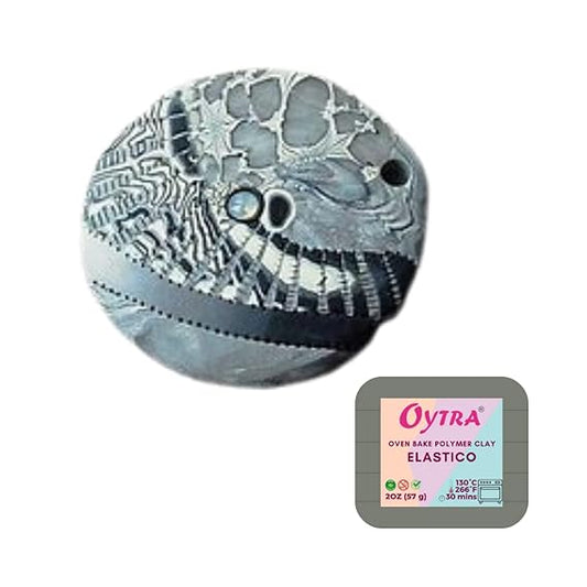 57 Grams (40 Light Grey) Polymer Clay Oven Bake for Jewlery Making Elastico Series