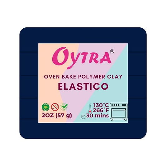 57 Grams (102 Dark Blue) Polymer Clay Oven Bake for Jewlery Making Elastico Series