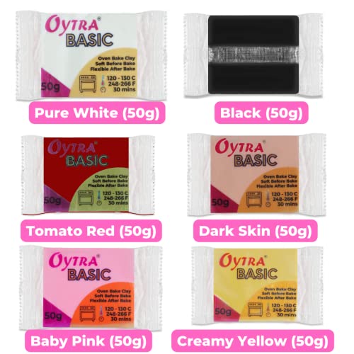 Oytra 6 Colors Polymer Clay Basic 50 Gram Each