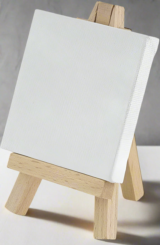 4x4 Fine Art Stretched Canvas Bundle with Adjustable Easel Stand