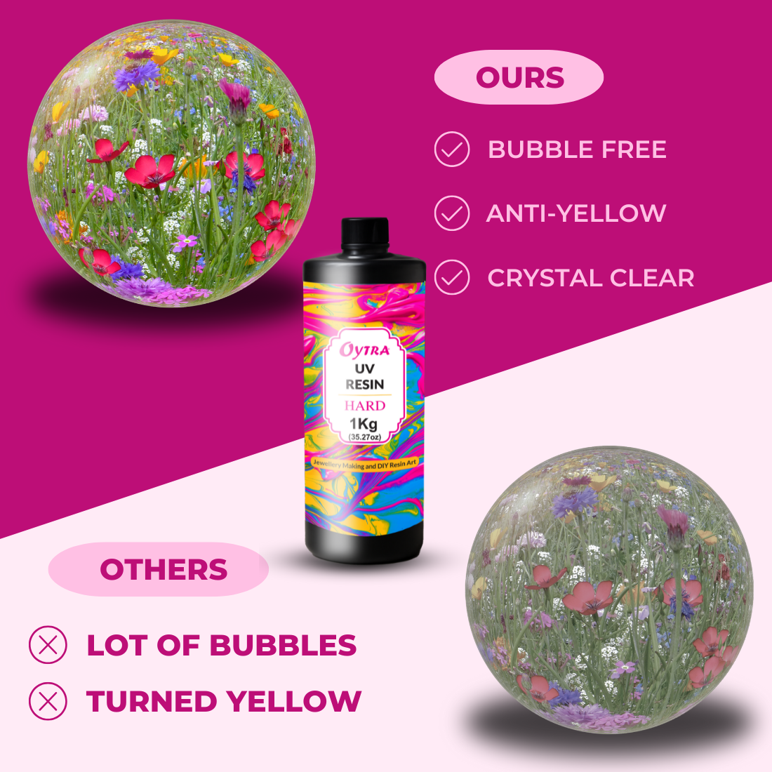 UV Resin Hard 1KG for DIY Jewelry Making