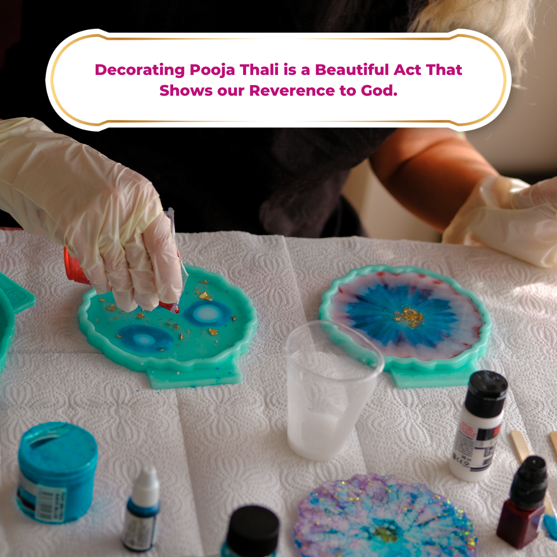 Resin Art Kit Combo - Pooja Thali Making (RESINKIT-27)