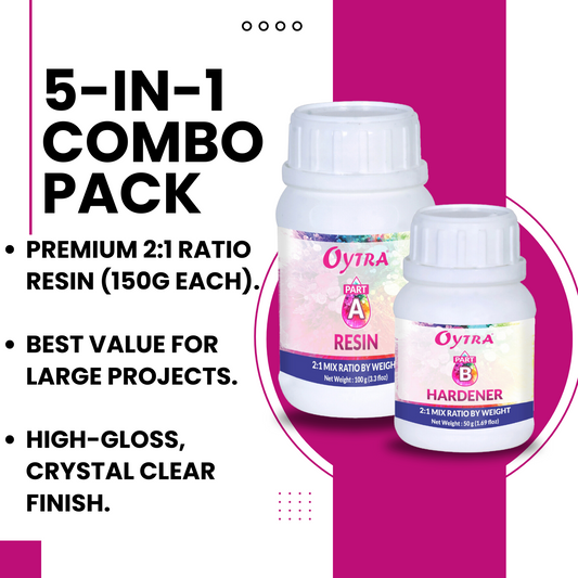 5 x 150 Grams Art Resin Kit