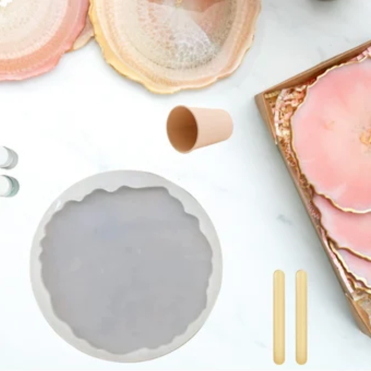 2" Agate Round Silicone Resin Mold Art and Crafts